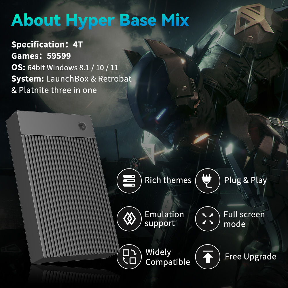 Hyper Base Mix 4TB Game Consol - Retro Gaming Kiosk ulasan dan harga